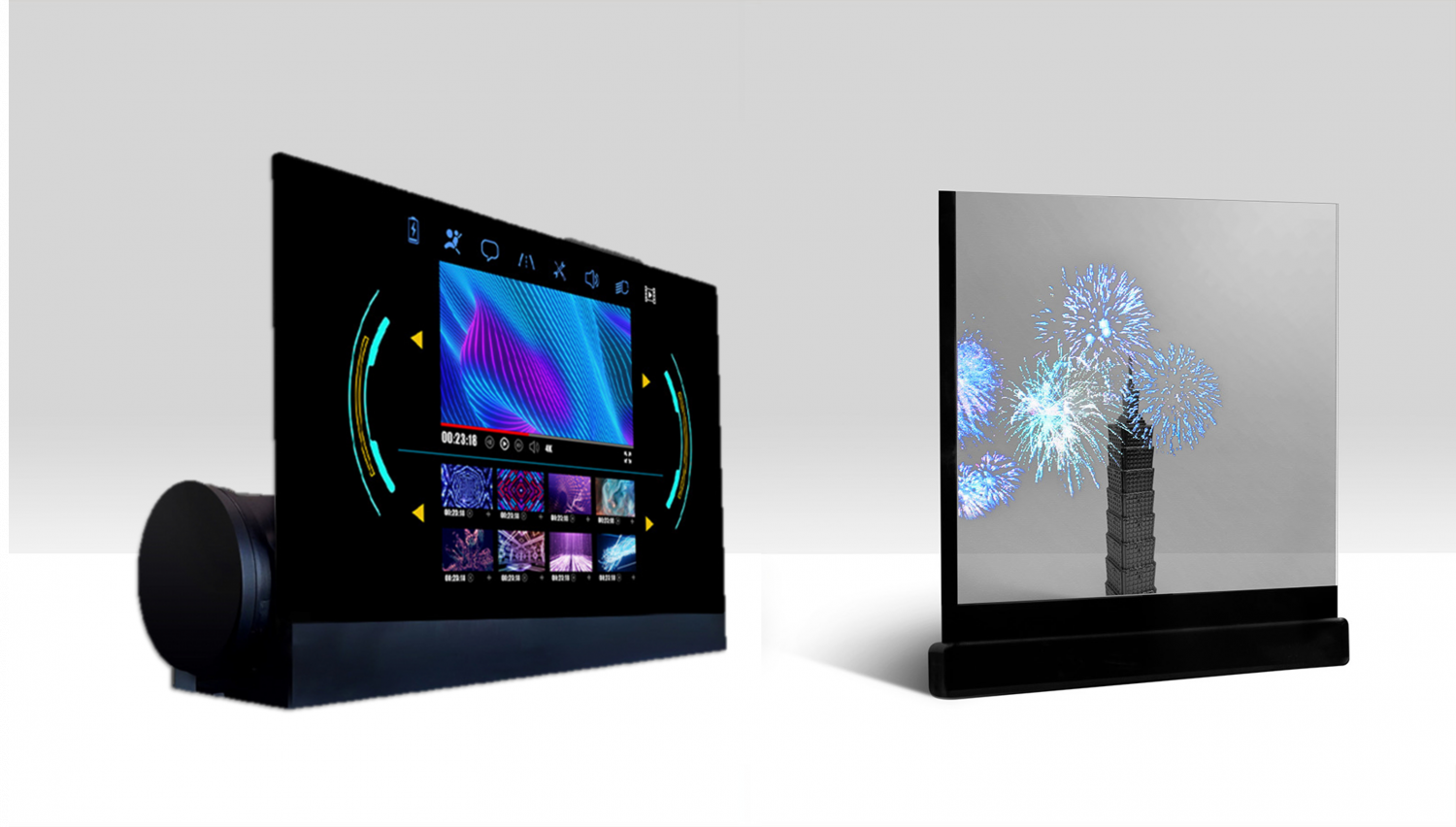 可捲式、折疊性、高透明